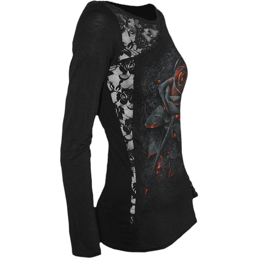 Langærmet T-shirt Spiral Burnt Rose