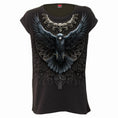 Load image into Gallery viewer, Tops - Short Sleeve Spiral Raven Skull
