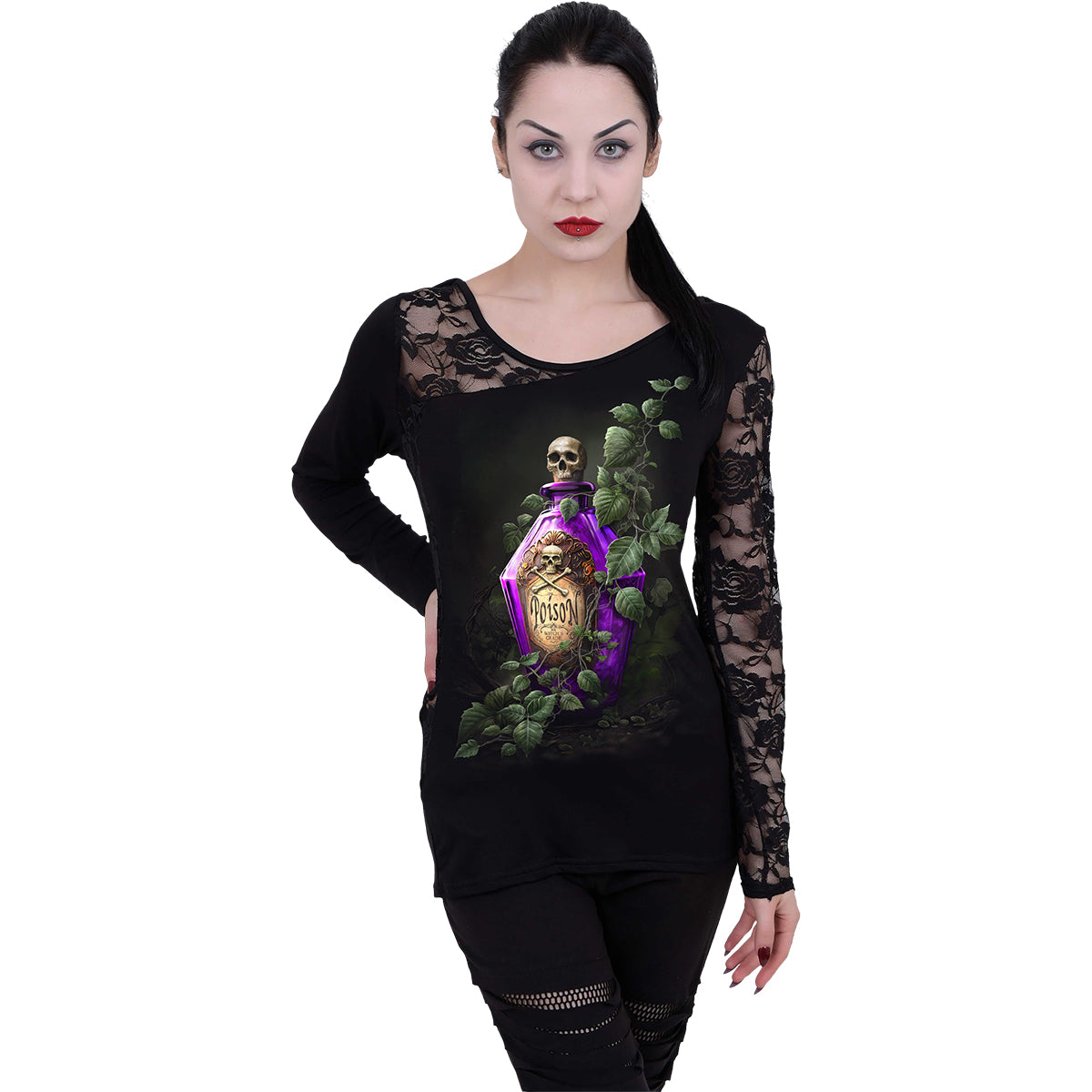 Langærmet T-shirt Spiral Poisoned Ivy