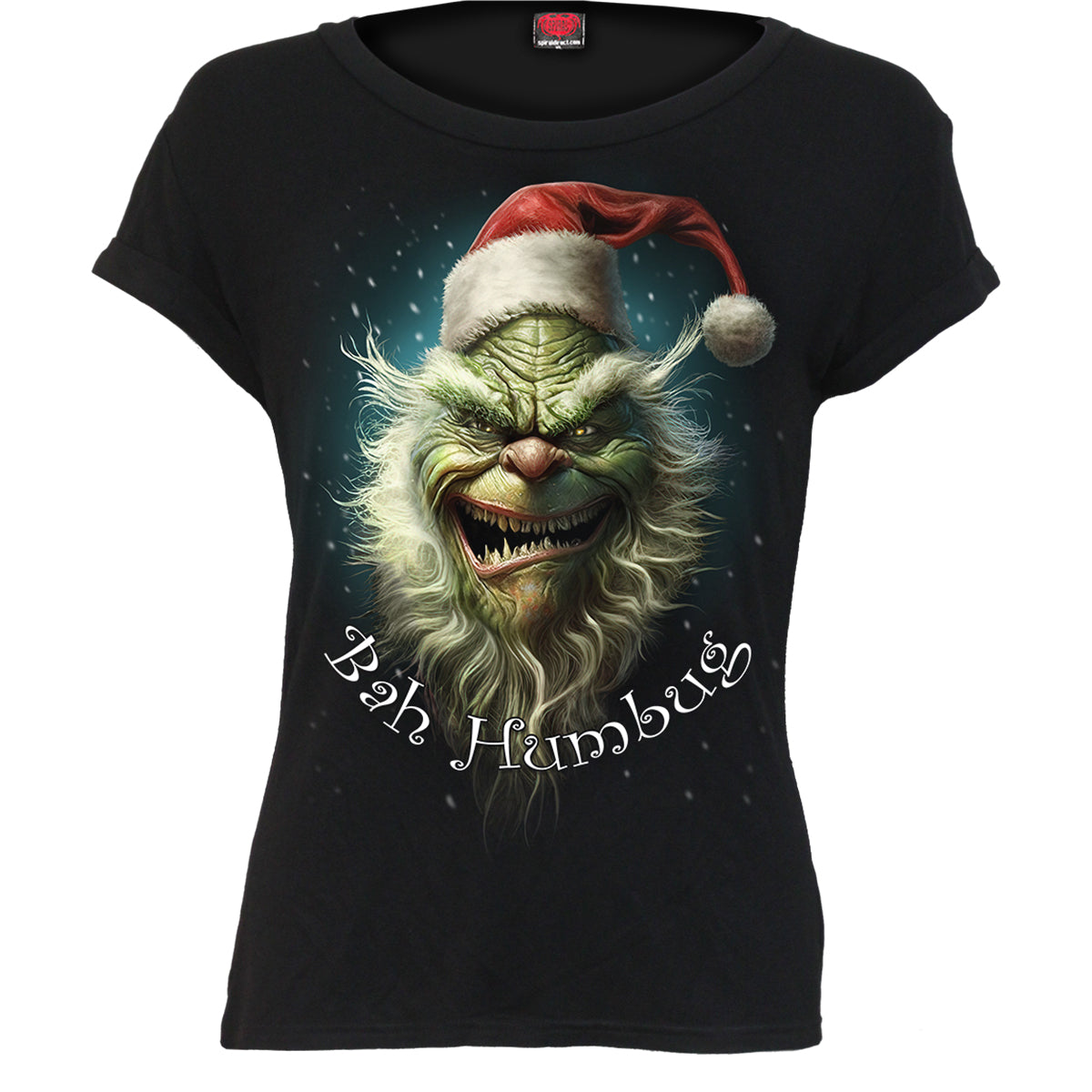 Tops - Short Sleeve Spiral Bah Humbug