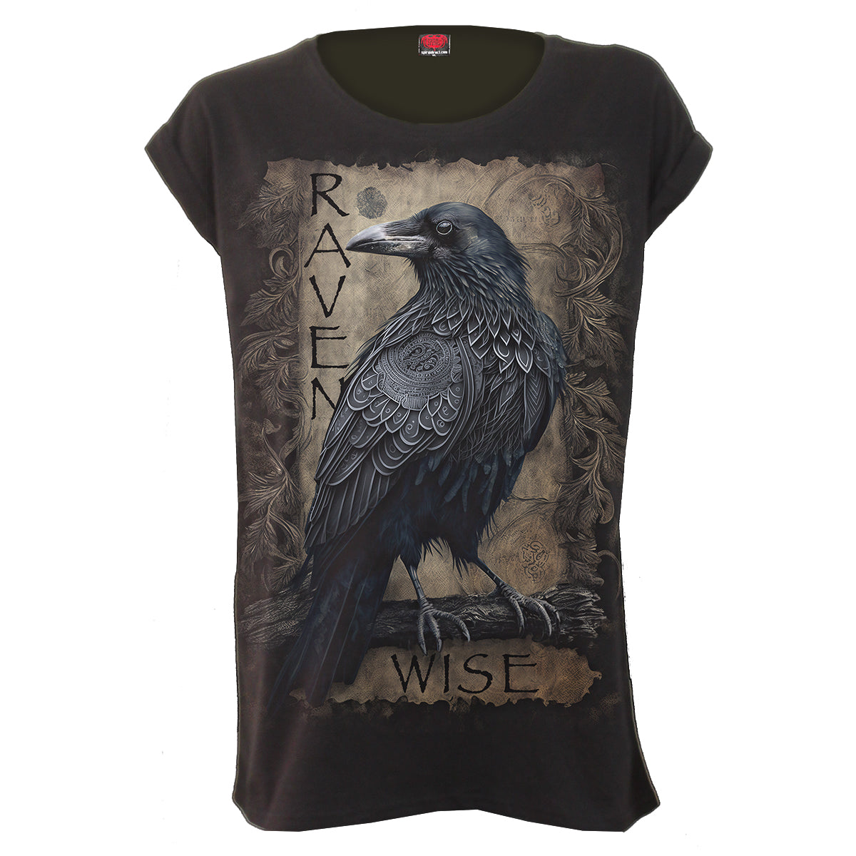 Tops - Short Sleeve Spiral Raven Wise