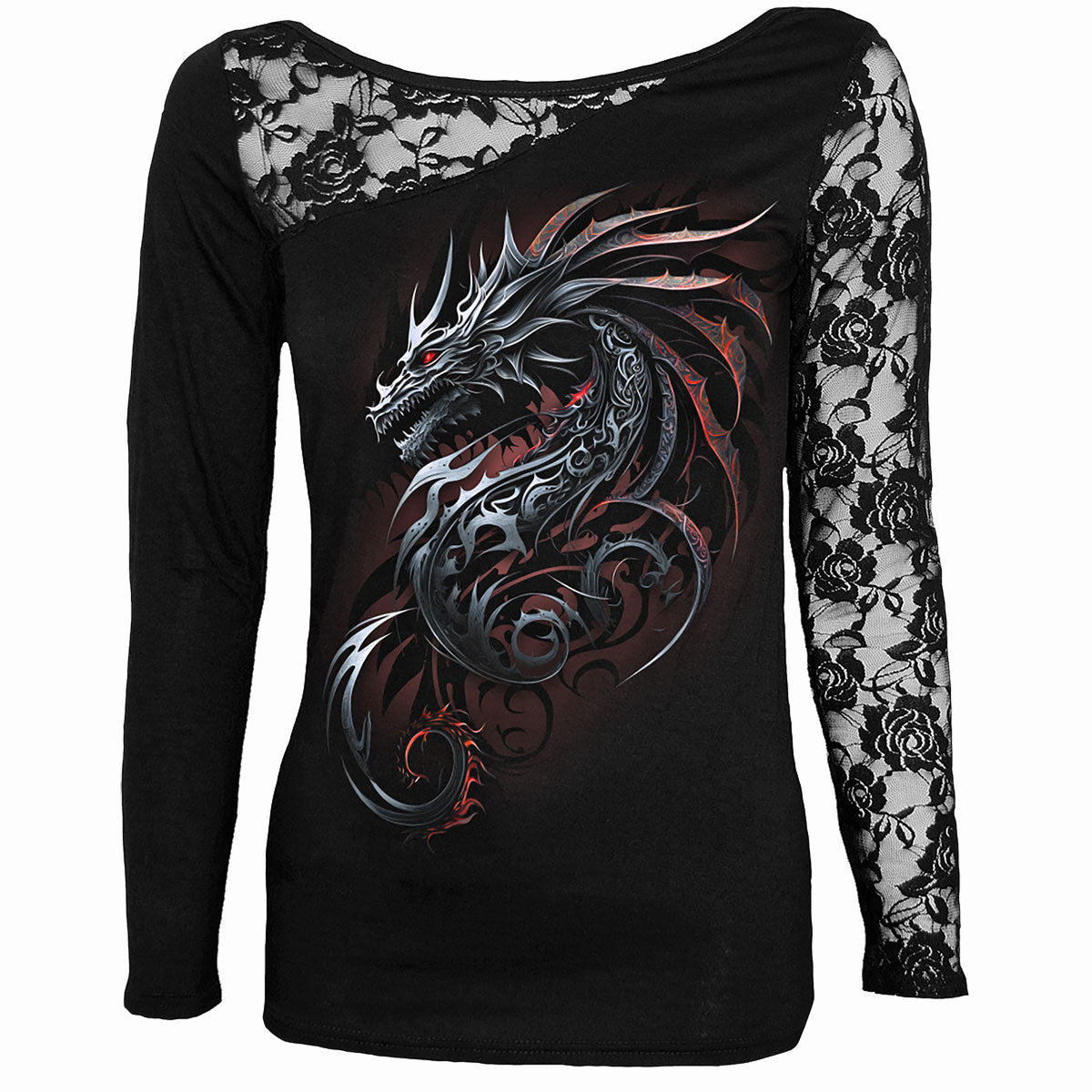 Langærmet T-shirt Spiral Dragon Shards
