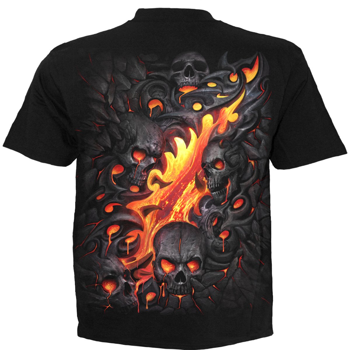 T-shirt Spiral Skull Lava