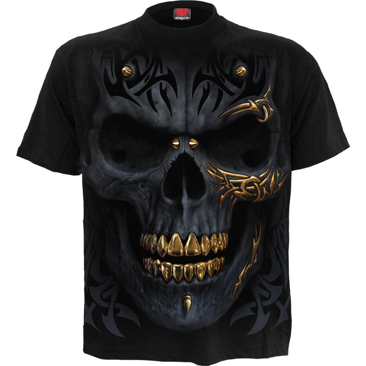 T-shirt Spiral Black Gold