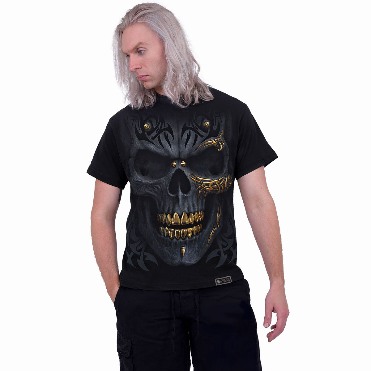T-shirt Spiral Black Gold