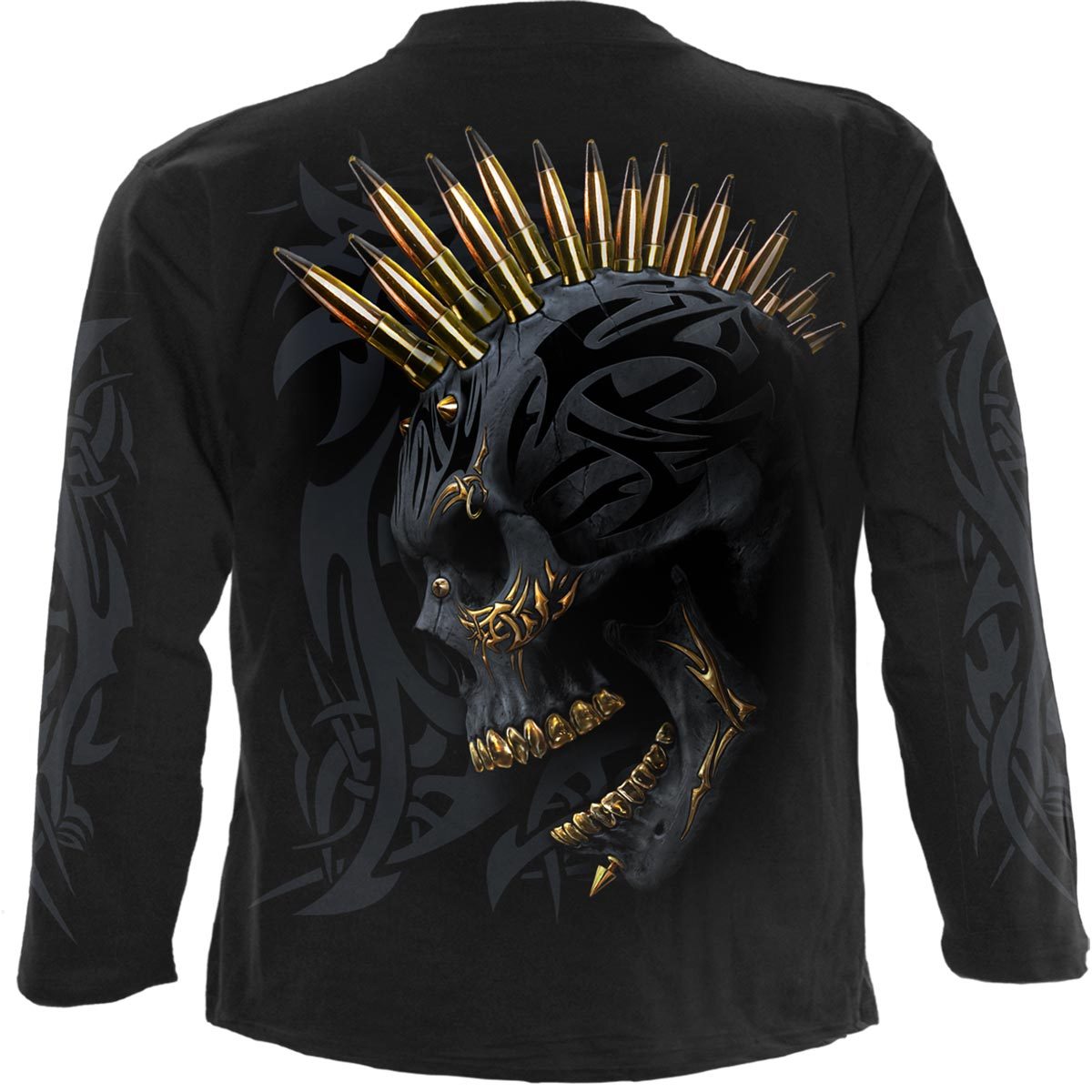 Langærmet T-shirt Spiral Black Gold