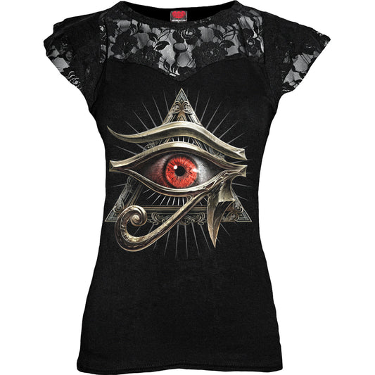Tops - Short Sleeve Spiral Evil Eye