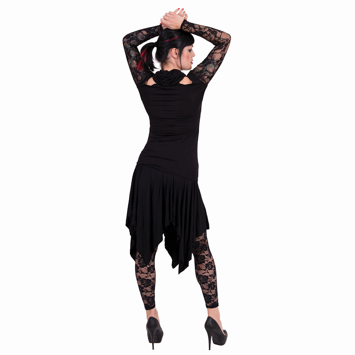 Langærmet T-shirt Spiral Gothic Elegance