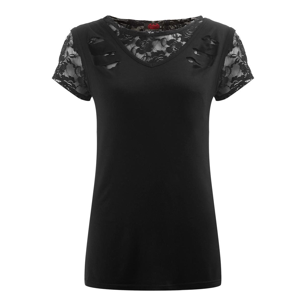 Tops - Short Sleeve Spiral Gothic Elegance