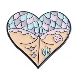 Pin Heart Butt – Mermaid Scales