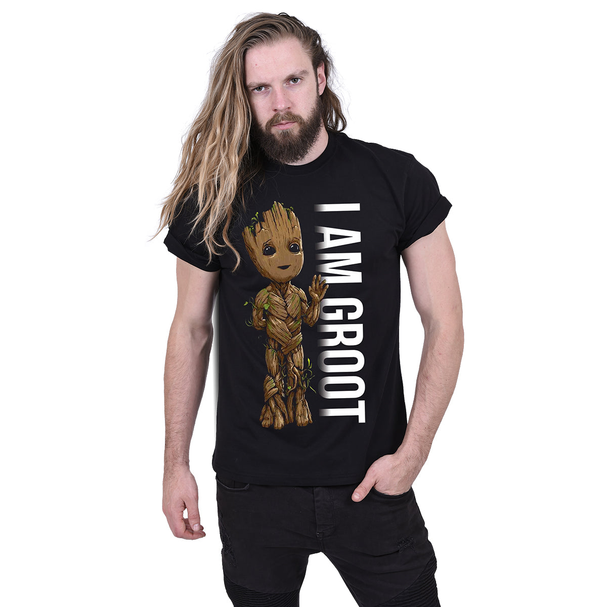 T-shirt Spiral Marvel I Am Groot