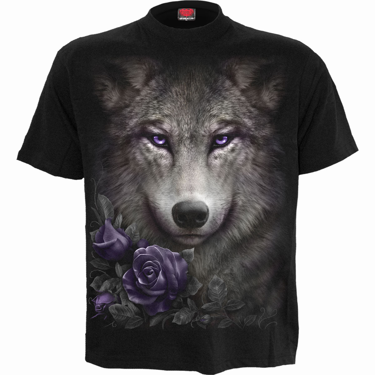 T-shirt Spiral Wolf Roses