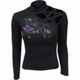Indlæs billede i Gallery viewer, Langærmet T-shirt Spiral Tribal Rose
