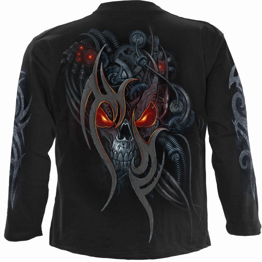 Langærmet T-shirt Spiral Steampunk Skull