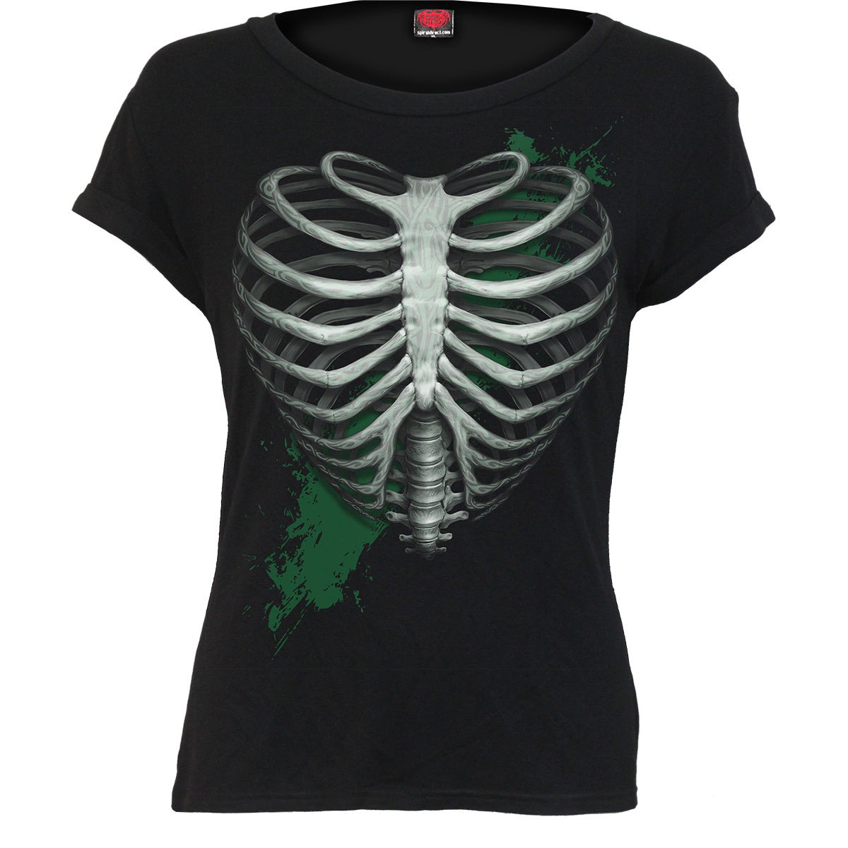 Tops - Short Sleeve Spiral Heart Ribs
