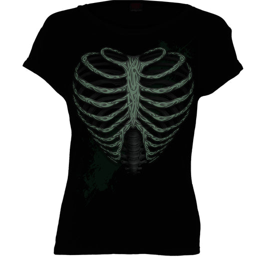 Tops - Short Sleeve Spiral Heart Ribs