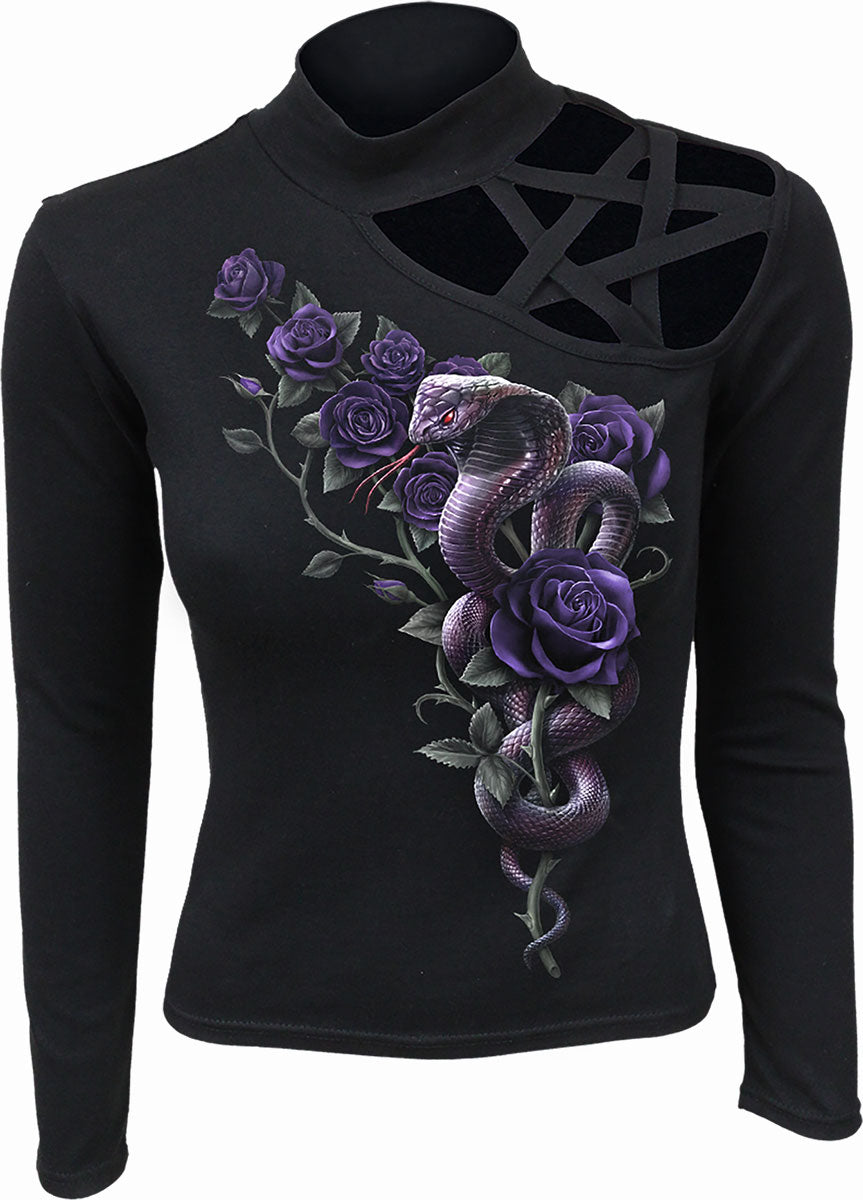 Langærmet T-shirt Spiral Cobra Roses