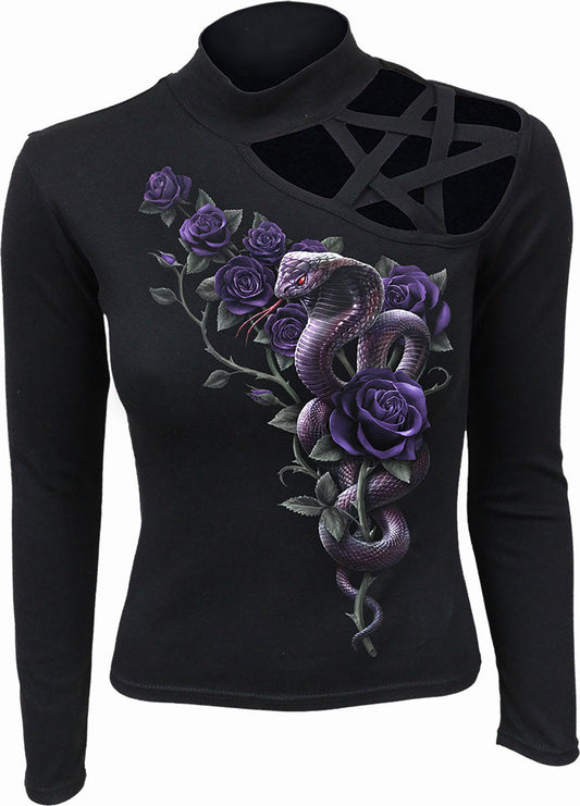 Langærmet T-shirt Spiral Cobra Roses