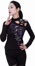 Indlæs billede i Gallery viewer, Langærmet T-shirt Spiral Cobra Roses
