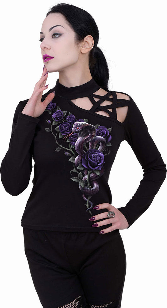 Langærmet T-shirt Spiral Cobra Roses