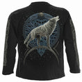 Indlæs billede i Gallery viewer, Langærmet T-shirt Spiral Celtic Wolf
