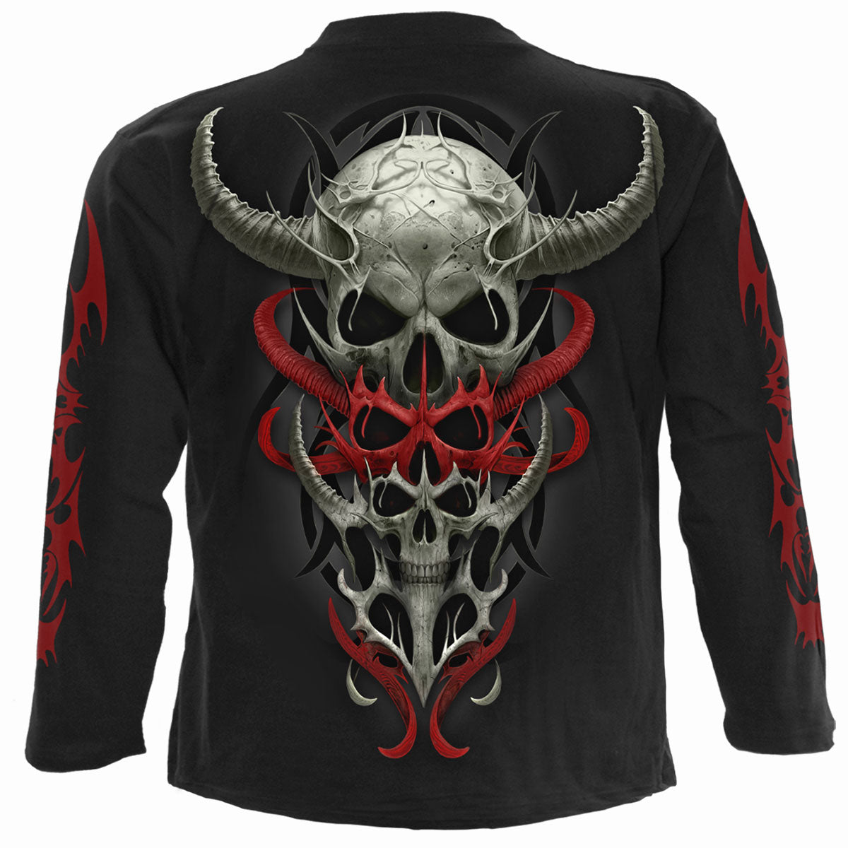 Langærmet T-shirt Spiral Skull Synthesis