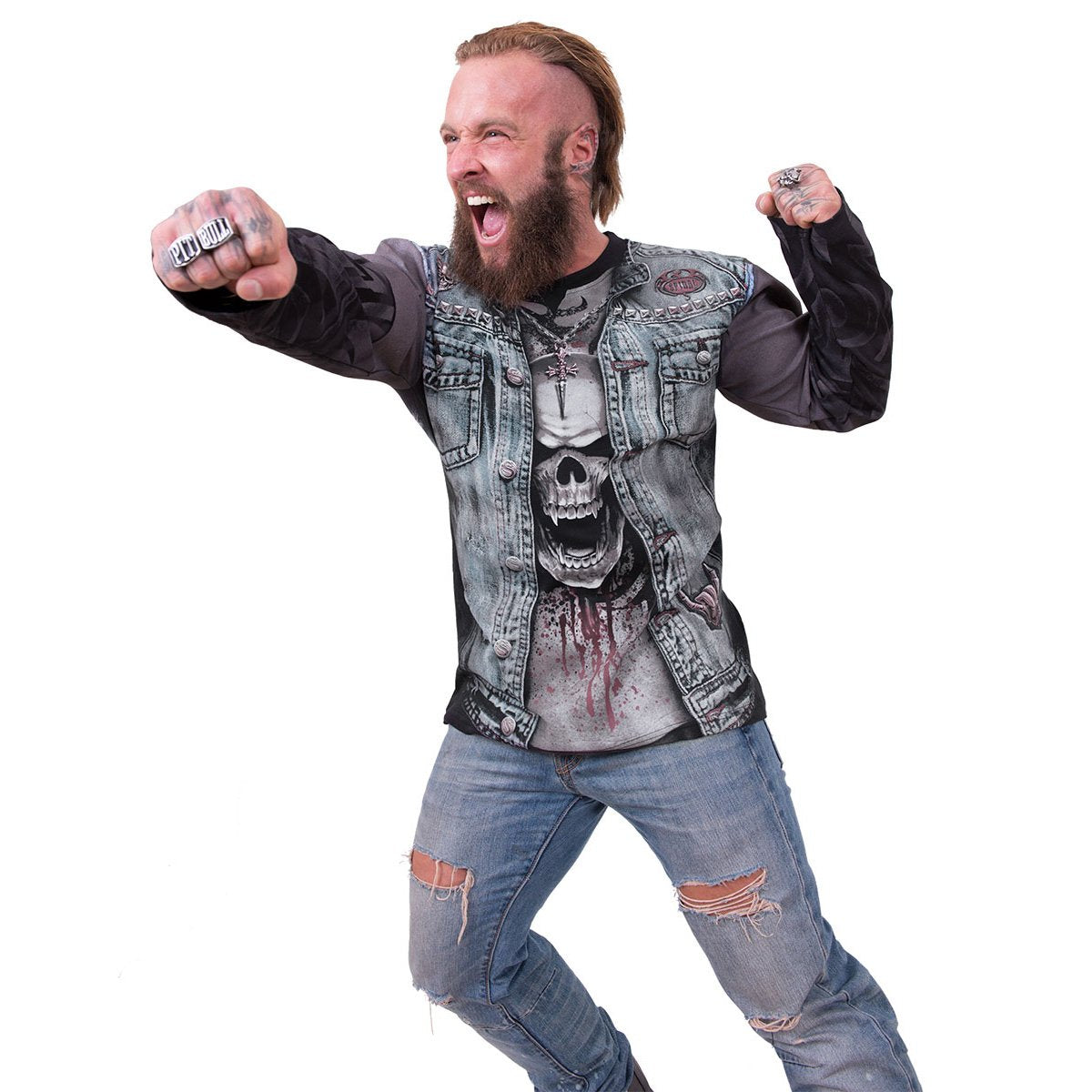 Langærmet T-shirt Spiral Thrash Metal