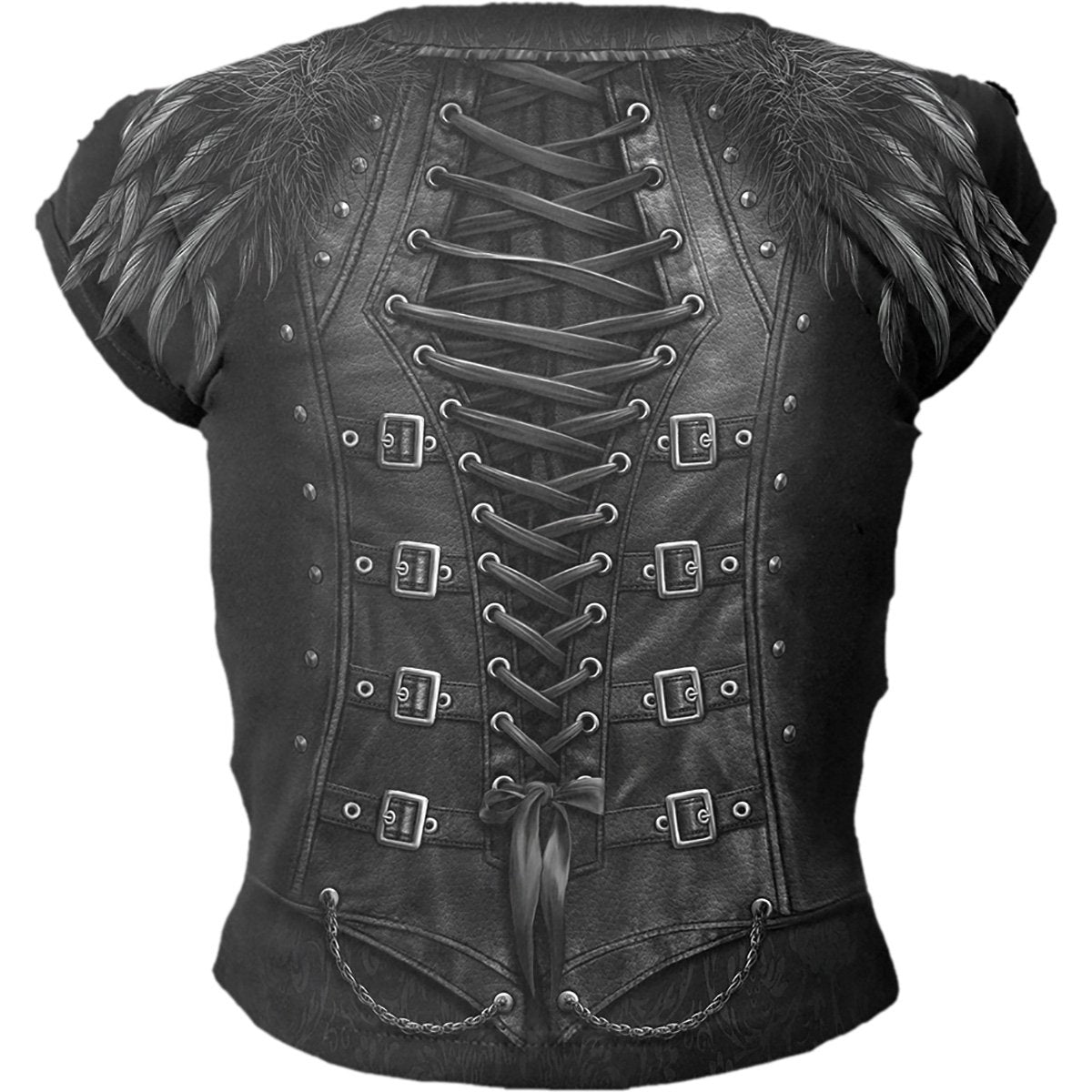 Tops - Short Sleeve Spiral Gothess Wrap