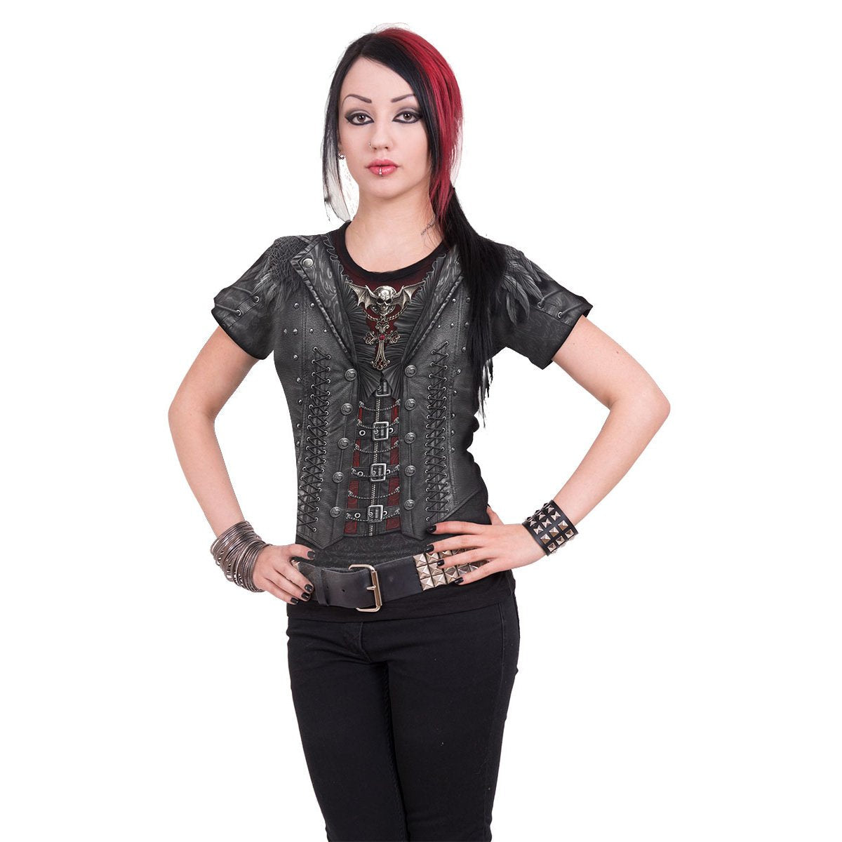 Tops - Short Sleeve Spiral Gothess Wrap