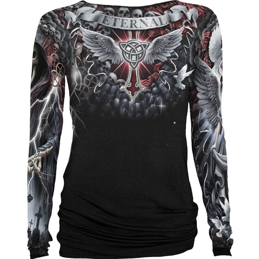Langærmet T-shirt Spiral Life And Death Cross