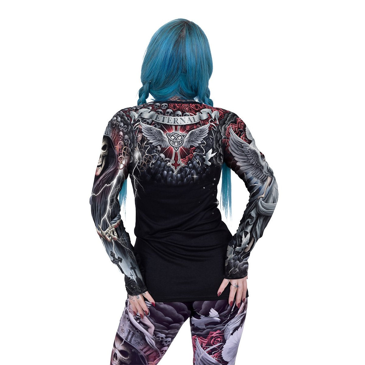 Langærmet T-shirt Spiral Life And Death Cross