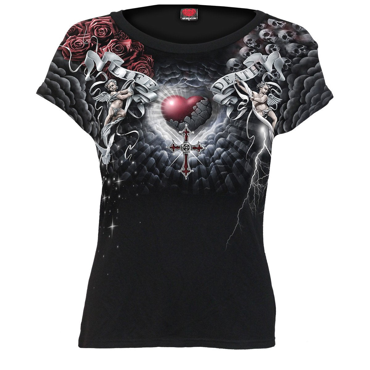 Tops - Short Sleeve Spiral Life And Death Cross