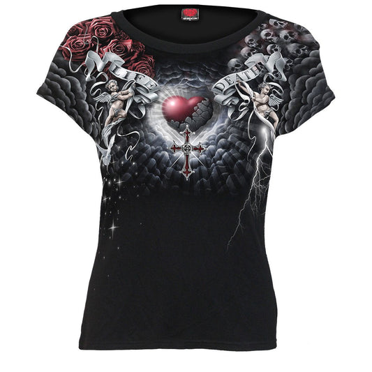 Tops - Short Sleeve Spiral Life And Death Cross