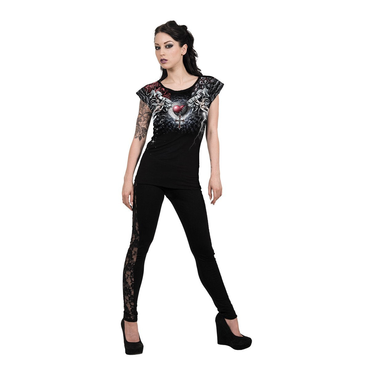 Tops - Short Sleeve Spiral Life And Death Cross