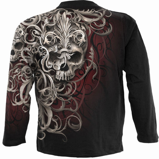 Langærmet T-shirt Spiral Skull Shoulder Wrap
