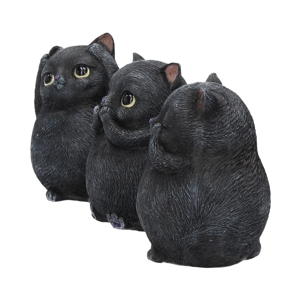 Three Wise Fat Cats (8.5cm)