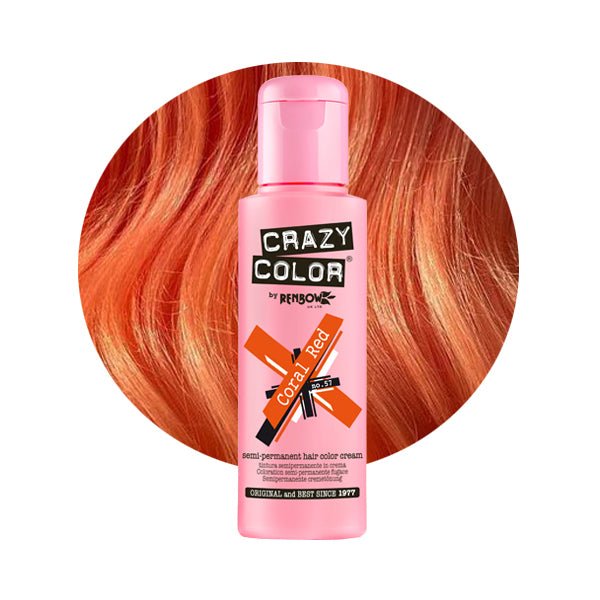 Crazy Color Hårfarve Coral Red (100ml) - Fatima.Dk