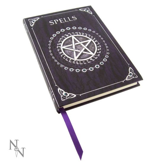 Embossed Spell Book Purple (17cm) - Fatima.Dk