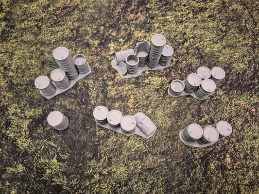 Txarli Factory tønder terrænsæt til 28/32 mm sci-fi wargaming