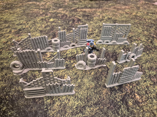 Sci-Fi Barricades Set by Txarli Factory – 7 Pieces