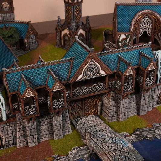 Kingdom of Noldareth elverporte og mure til 28/32 mm wargaming