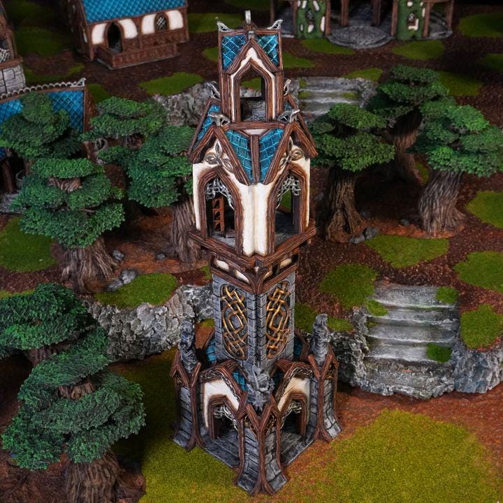 Kingdom of Noldareth Watchtower elverterræn til 28/32 mm wargaming