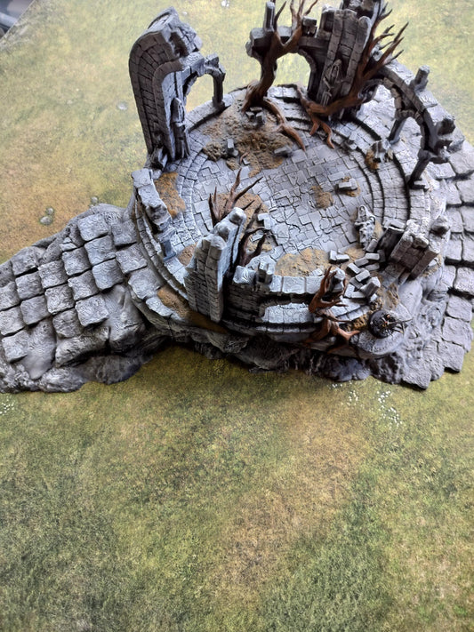 Ruine auf Hügelkuppe STL-Dateienset (kompatibel mit 28/32 mm) 3D-druckbares Gelände für MESBG, Herr der Ringe und Fantasy-Wargames