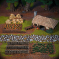 Indlæs billede i Gallery viewer, Halfling Farmstead terrænsæt til 28/32 mm miniaturer

