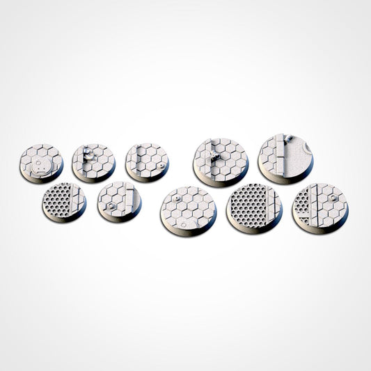 Sci-Fi-Stadt – szenische Base Topper | Miniaturenbasen für Sci-Fi | Option zur Bemalung | Txarli Factory