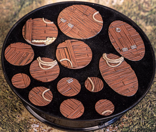 Wooden Ship Deck sceniske base toppers fra Txarli Factory