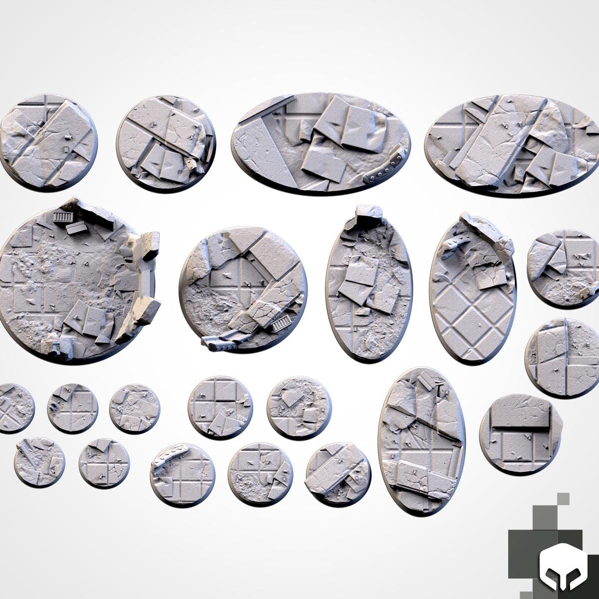 City Ruins sceniske base toppers fra Txarli Factory