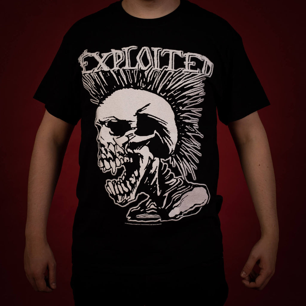 T-shirt Exploited Hvidt Skull