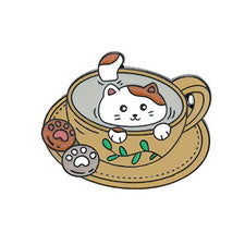 Pin Tea Cat Kitty Beans