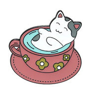 Pin Tea Cat Relax